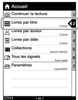 Accueil Continuer la lecture Livres par titre 10 livres Livres par auteur 10 livres Livres par date 10 livres Collections Aucune collection Tous les signets Aucun signet Paramètres 8 paramètres 4 1 de 1