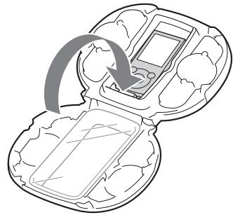 SONY RDP-NWR100 - 關閉本機蓋並扣緊搭扣。 - 1