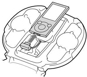 SONY RDP-NWR100 - Connect the WM-PORT plug to the "WALKMAN." - 1
