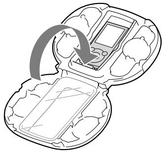 SONY RDP-NWR100 - Sluit de klep van het toestel en bevestig de klemmen. - 1