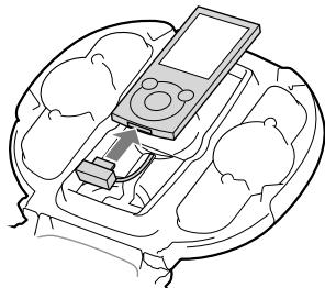 SONY RDP-NWR100 - Tilslutninq af en "WALKMAN" til encheden - 1