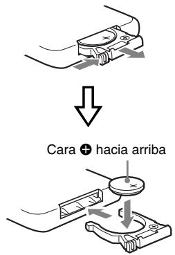 SONY RDP-XA700IP - Paracaeiar la pila del mando a distancia - 1