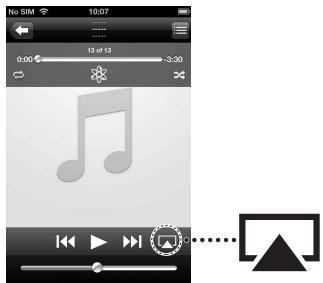 SONY RDP-XA700IP - Tapotez/cliquez sur l'icône située dans le coin inférieur droit de l'écran de l'iPhone, iPod touch ou iPad, ou de la fenêtre d'iTunes. - 1