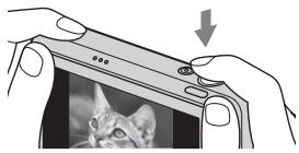 SONY CYBER-SHOT DSC-T110D - Premere completeness. il pulsante di scatto. - 1