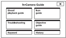 SONY CYBER-SHOT DSC-T110D - In-Camera Guide - 2