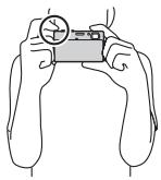 SONY CYBER-SHOT DSC-T110D - Fotoğraf makinesini seksilde gosterildigi gibi sabit tutun. - 1