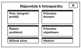 SONY CYBER-SHOT DSC-T110D - Napověda k Fotoaparátu - 2