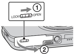 SONY CYBER-SHOT DSC-WX9 - Een geheugenkaart (los verkrijgbaar)plaatsen - 1