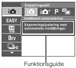 SONY CYBER-SHOT DSC-WX9 - Inledning till övriga Funktioner - 2