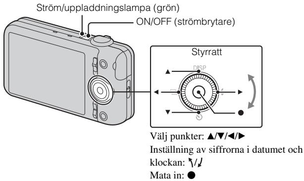 SONY CYBER-SHOT DSC-WX9 - Hur man staller klockan - 1