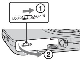 SONY CYBER-SHOT DSC-WX9 - Sette inn batteriet - 1