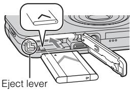 SONY CYBER-SHOT DSC-WX9 - Inserting the battery pack - 2