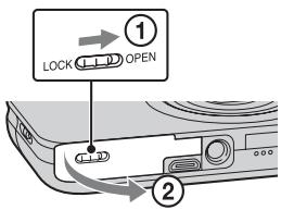 SONY CYBER-SHOT DSC-WX9 - Introducerea unui card de memorie (se vinde separat) - 1