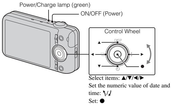 SONY CYBER-SHOT DSC-WX9 - Setting the clock - 1