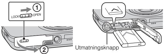 SONY CYBER-SHOT DSC-WX9 - Isattning av batteripaketet - 1
