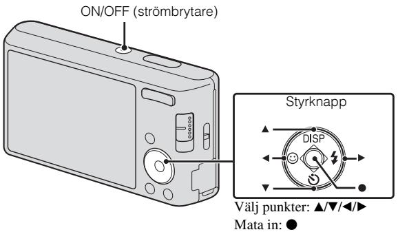 SONY DSC-W530 - Inställning av datumet och klockan - 1