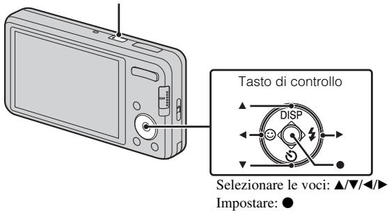 Tasto di controllo DISP Selezionare le voci: ▲/▼/◄► Impostare: ●