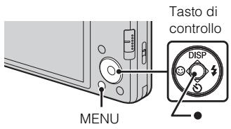 Tasto di controllo DISP MENU
