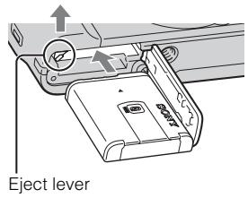 SONY CYBER-SHOT DSC-HX9 - Inserting the battery pack - 2
