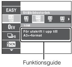 SONY CYBER-SHOT DSC-HX9 - Inledning till övriga Funktioner - 2
