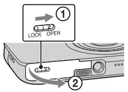 SONY CYBER-SHOT DSC-WX80B - Wkladanie akumulatora - 1