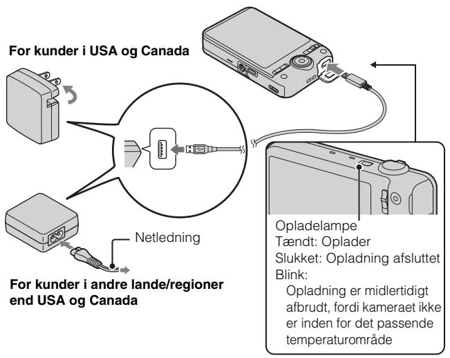 SONY CYBER-SHOT DSC-WX80B - Opladning af batteriet - 1