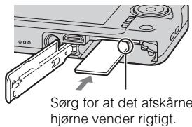 SONY CYBER-SHOT DSC-WX80B - Indsættelse af et hukommelseskort (sælges separat) - 2