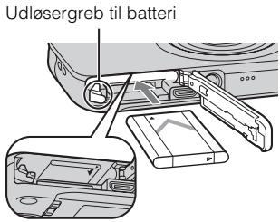 SONY CYBER-SHOT DSC-WX80B - Indsætning af batteriet - 2