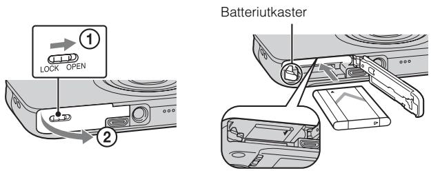 SONY CYBER-SHOT DSC-WX80B - Sette inn batteripakken - 1