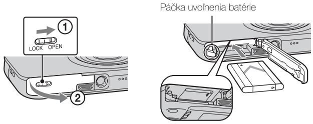 SONY CYBER-SHOT DSC-WX80B - Vkladanie baterie - 1