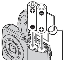 SONY DSC-S3000 - Inserting the batteries/a memory card (sold separately) - 2