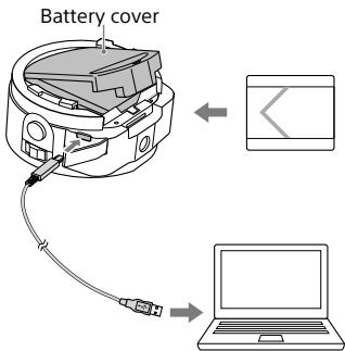 SONY QX10 - Charging the battery - 1