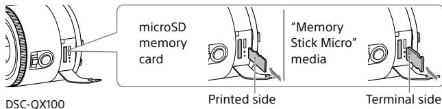 SONY QX10 - Inserting a memory card - 2