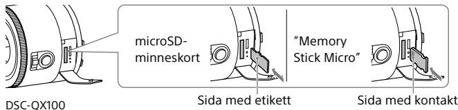 SONY QX10 - Satta iett minneskort - 2