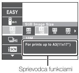 SONY CYBER-SHOT DSC-HX50, DSC HX 50 - Popis d'alšich funkci - 2
