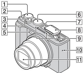 SONY CYBER-SHOT DSC-HX50, DSC HX 50 - Identificacion de las partes - 1