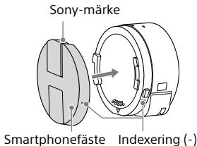 SONY DSC-QX10 - Montera en smartphone efter att kameran fästs på smartphonefästet (medföljer). - 1