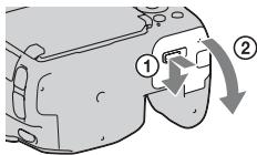 SONY A37, ALPHA SLT-A37 - Indsættelse af batterienhed/ hukommelseskort (sælges separat) - 1