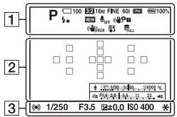 SONY A37, ALPHA SLT-A37 - Wykaz symboli wyświetlanych na ekranie - 1