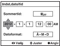 SONY A37, ALPHA SLT-A37 - Vælg område med ◀/▶ på kontrolknappen, og tryk derefter midt på kontrolknappen. - 1