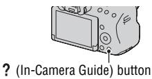 SONY A37, ALPHA SLT-A37 - In-Camera Guide - 1