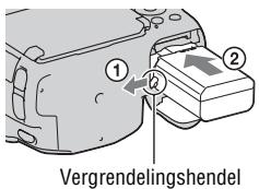 SONY A37, ALPHA SLT-A37 - De accu/geheugenkaart (los verkrijgbaar) plaatsen - 2