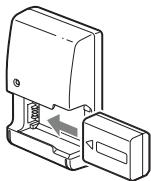 SONY A37, ALPHA SLT-A37 - Insert the battery pack onto the battery charger. - 1