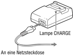 SONY A37, ALPHA SLT-A37 - Verbinden Sie das Ladegerät Für die USA und Kanada mit der Netzsteckdose. - 2