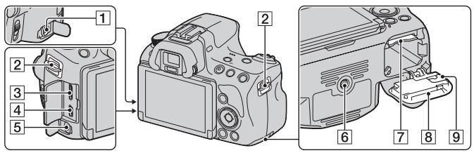 SONY A37, ALPHA SLT-A37 - Côtés/Dessous - 1