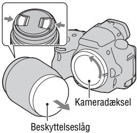 SONY A37, ALPHA SLT-A37 - Montering af et objektiv - 1
