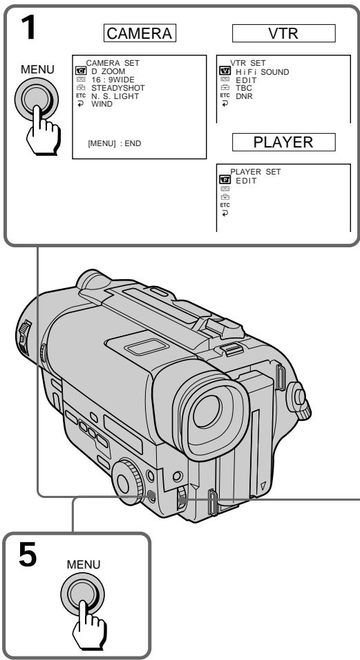 SONY CCD-TR87 - Changing the mode settings - 1