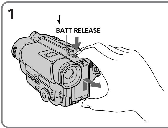 SONY CCD-TR87 - Installing the battery pack - 1