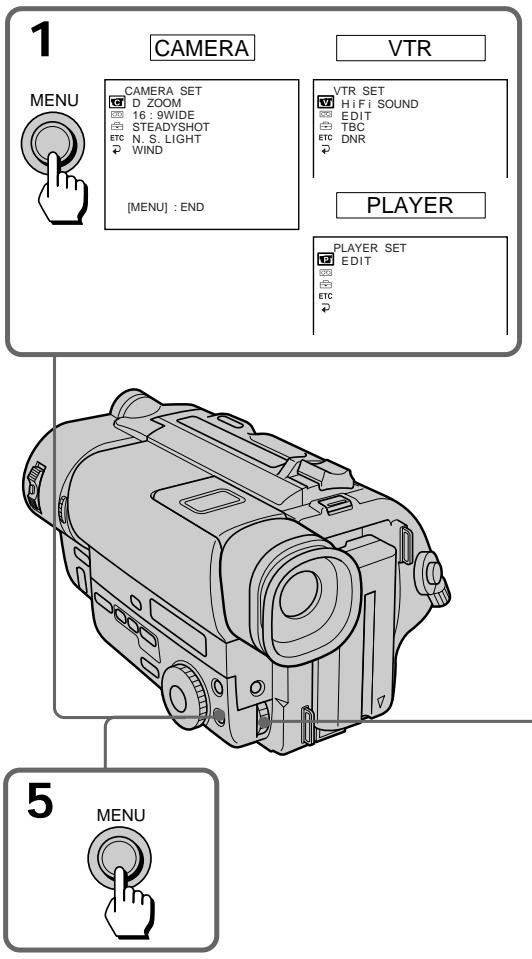 SONY CCD-TR940 - Changing the mode settings - 1
