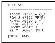 SONY CCD-TR940 - Making your own titles - 9